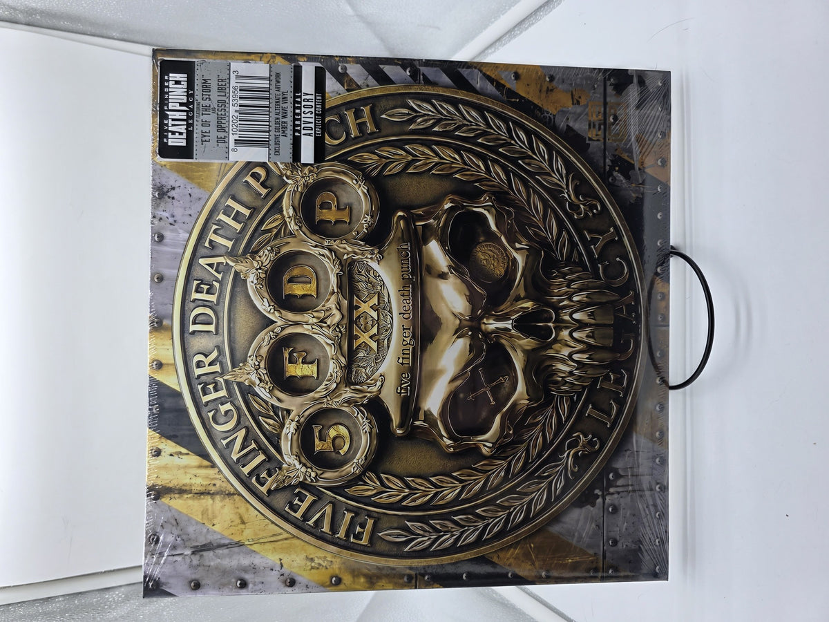 Five Finger Death Punch Legacy Amber Wave vinyl golden alternate artwork front