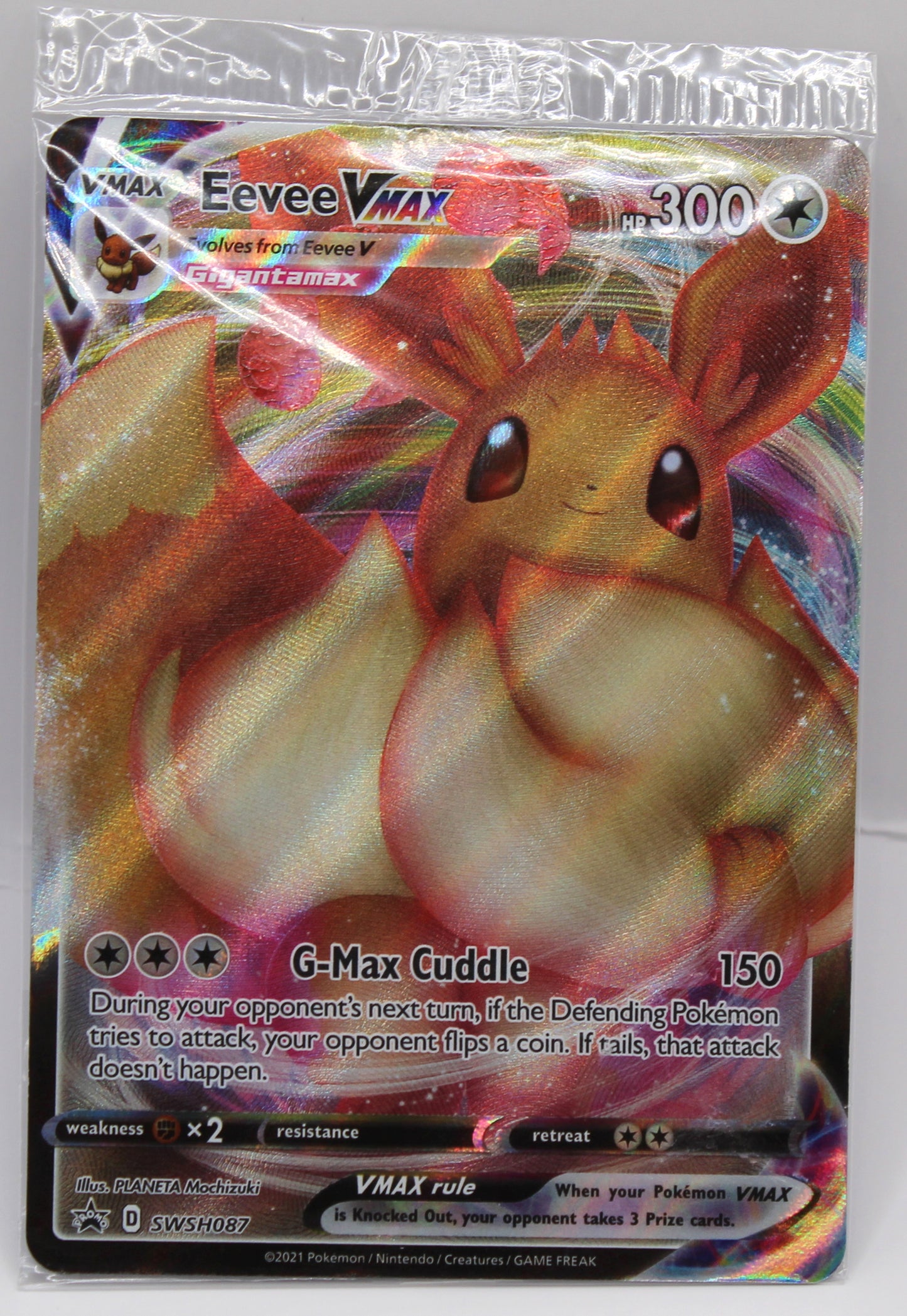 Pokémon TCG – Eevee VMAX (SWSH087 Black Star Promo) – Factory Sealed – Full‑Art Holofoil