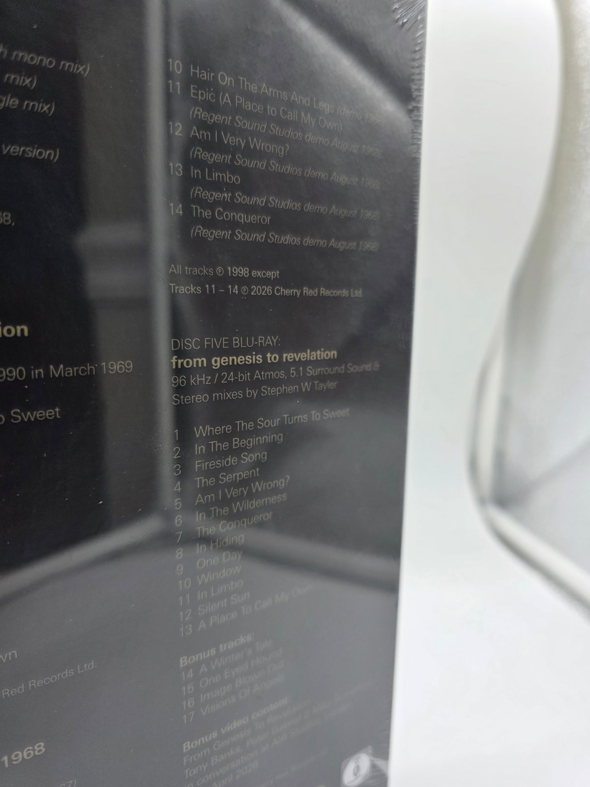 Genesis From Genesis to Revelation Disc 4 demos and Disc 5 Blu-ray tracklist