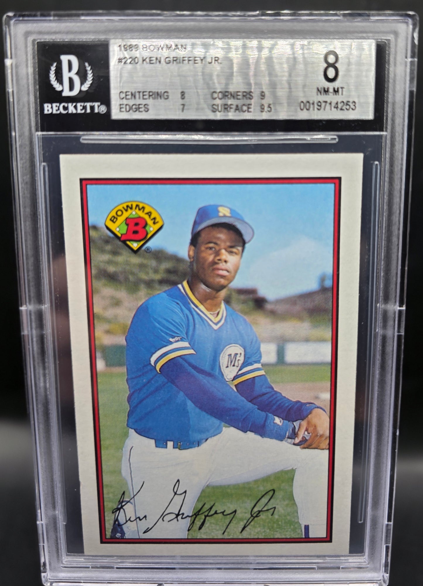 1989 Bowman #220 Ken Griffey Jr. BGS 8 NM-MT Rookie RC Seattle Mariners